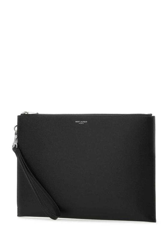  생로랑 엠보스 레더 파리 지퍼 태블릿 홀더 683865BTY0N 1000 BLACK - SAINT LAURENT