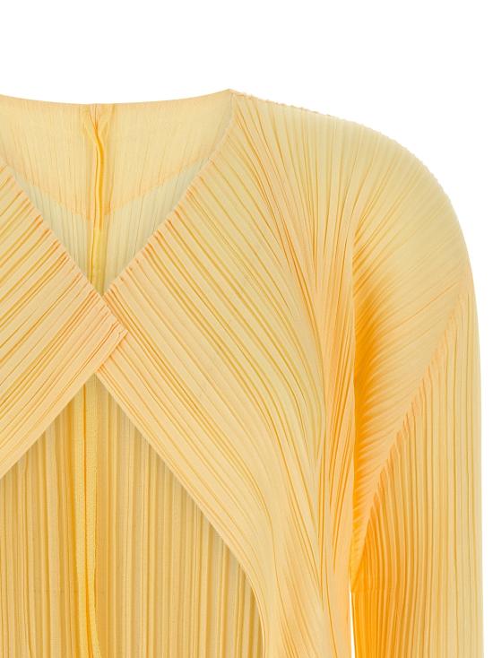 25FW 플리츠플리즈 가디건 PL322493BM YELLOW - PLEATS PLEASE