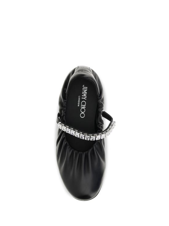 26FW 지미추 플랫 슈즈 J000184178 XBLACKCRYS - JIMMY CHOO