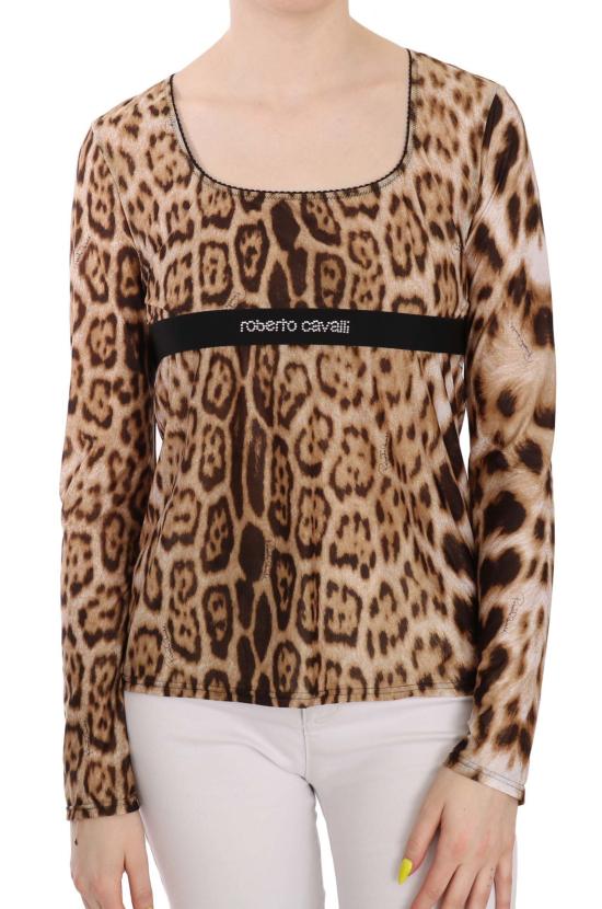  로베르토 카발리 블라우스 BGTSH3671 BROWN - ROBERTO CAVALLI