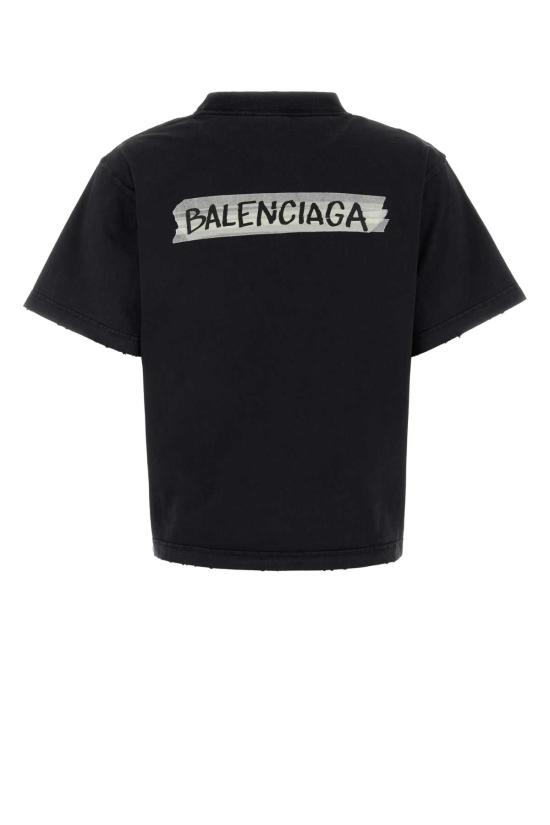 26SS 발렌시아가 마스킹 테이프 티셔츠 850990TTVL6 1041 BLACK - BALENCIAGA