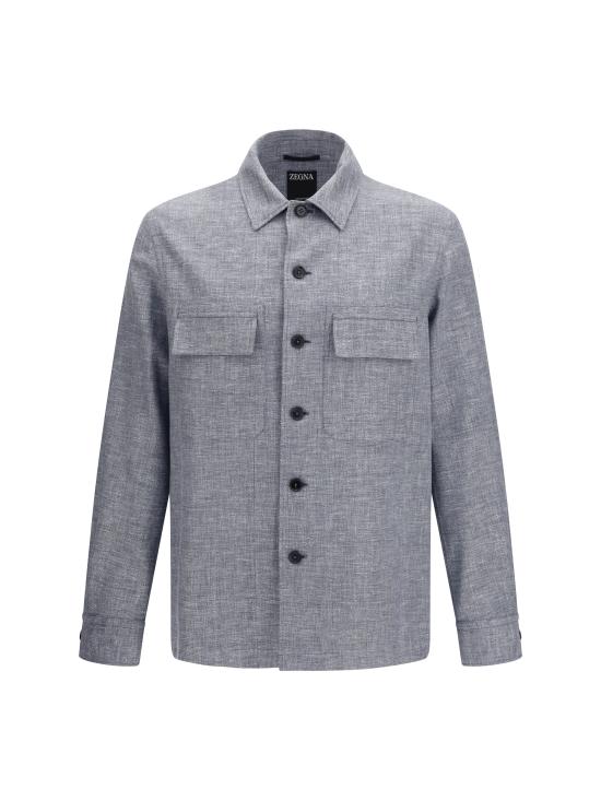 26SS 에르메네질도제냐 셔츠 UHV22A3SOT6BB07G 054 GRAY