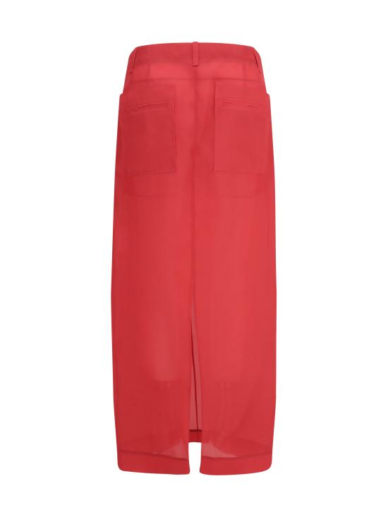  케이트 플리츠 타탄 체크 롱 스커트 41493002W3002 625 RED - KHAITE
