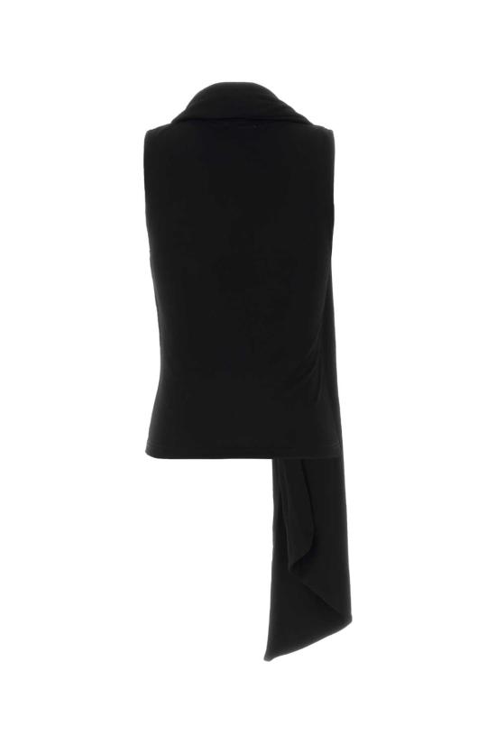 26SS 아미 저지 슬리브리스 라발리에르 탑 FTP827JE0223 001 BLACK - AMI