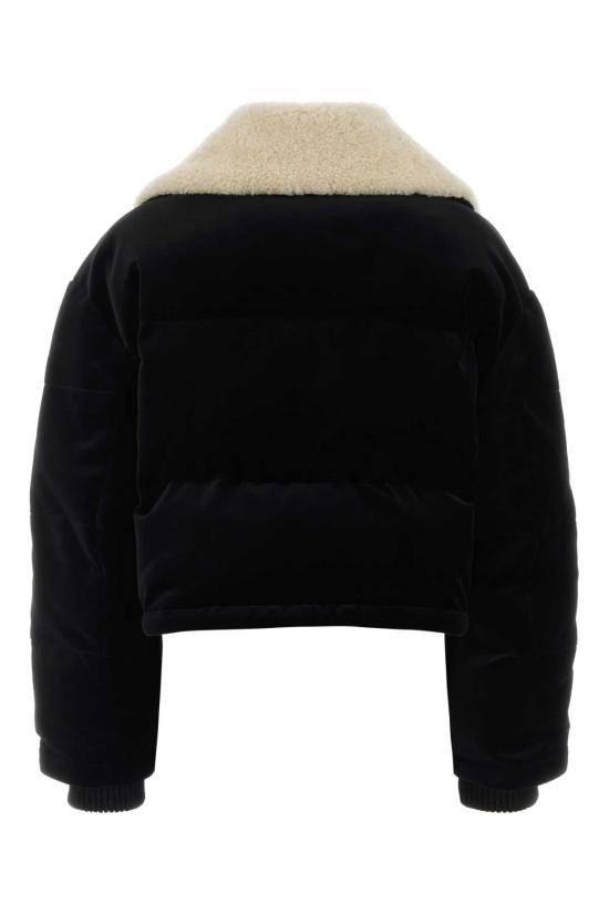 26SS 구찌 코튼 벨벳 푸퍼 봄버 자켓 847385ZJV75 1000 BLACK - GUCCI