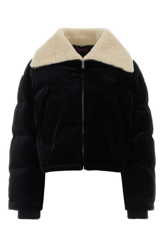 26SS 구찌 코튼 벨벳 푸퍼 봄버 자켓 847385ZJV75 1000 BLACK