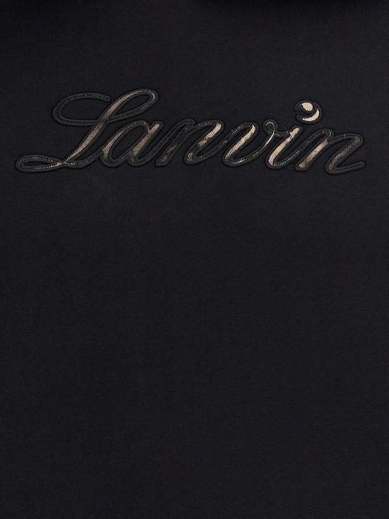  랑방 후드 티셔츠 LA305754BM BLACK - LANVIN