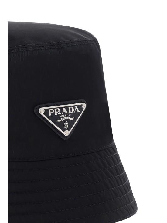 26FW 프라다 리나일론 삼각 로고 버킷 햇 2HC1372DMI F0002 BLACK - PRADA