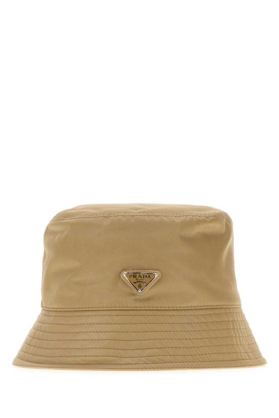 26FW 프라다 리나일론 삼각 로고 버킷 햇 2HC1372DMI F0040 BEIGE - PRADA