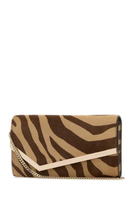 25FW 지미추 클러치/파우치 EMMIEZNC NATLIGGOL BEIGE - JIMMY CHOO