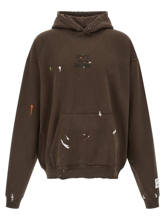 26SS 갤러리 디파트먼트 후드 티셔츠 GA334671BM BROWN