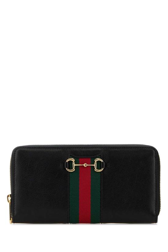 26FW 구찌 홀스빗 웹 집 어라운드 월렛 867124AAGOQ 1057 BLACK