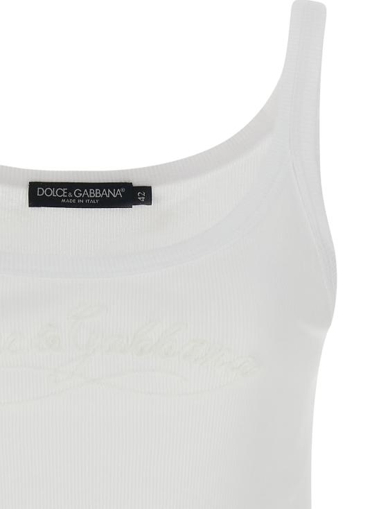 26SS 돌체앤가바나 민소매 티셔츠 DO329608BM WHITE - DOLCE & GABBANA