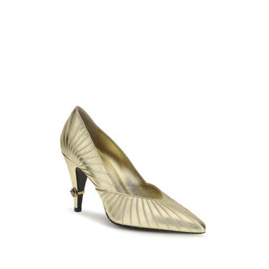 26FW 베르사체 힐/펌프스 VE10238371A185091X70JBB GOLD - VERSACE
