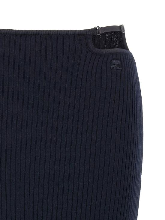  쿠레쥬 스커트 CO305645BM NAVY - COURREGES