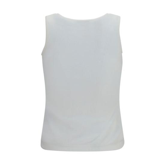 26FW 발렌시아가 민소매 티셔츠 BAA000JDT34659000BB WHITE - BALENCIAGA