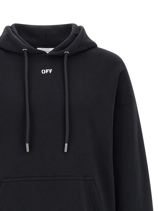 26SS 오프화이트 후드 티셔츠 OF330559BM BLACK - OFF WHITE