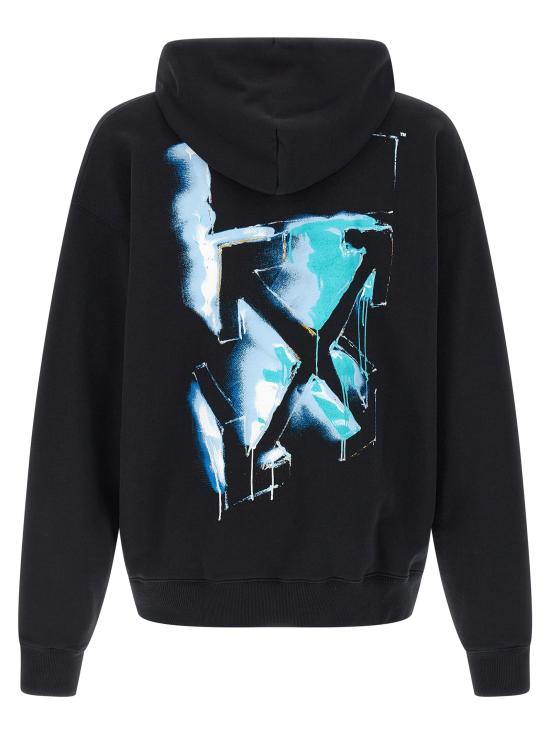 26SS 오프화이트 후드 티셔츠 OF330559BM BLACK - OFF WHITE