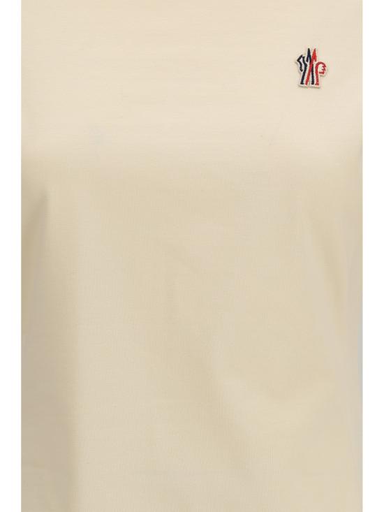 26SS 몽클레어 그레노블 로고 패치 코튼 블렌드 티셔츠 L10988C0000989AW1 034 BEIGE - MONCLER