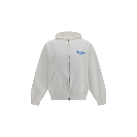 26FW 발렌시아가 후드 티셔츠 BAA0017WTUVT39000BB WHITE