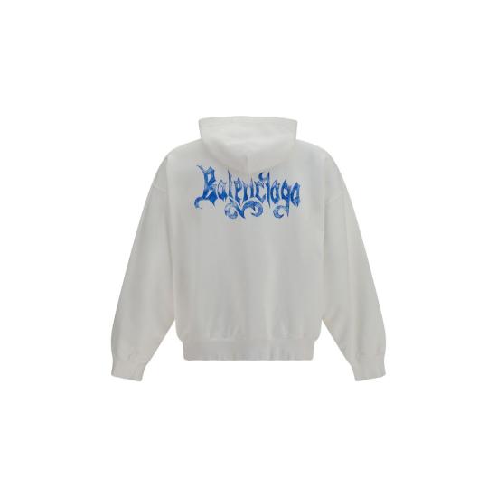 26FW 발렌시아가 후드 티셔츠 BAA0017WTUVT39000BB WHITE - BALENCIAGA
