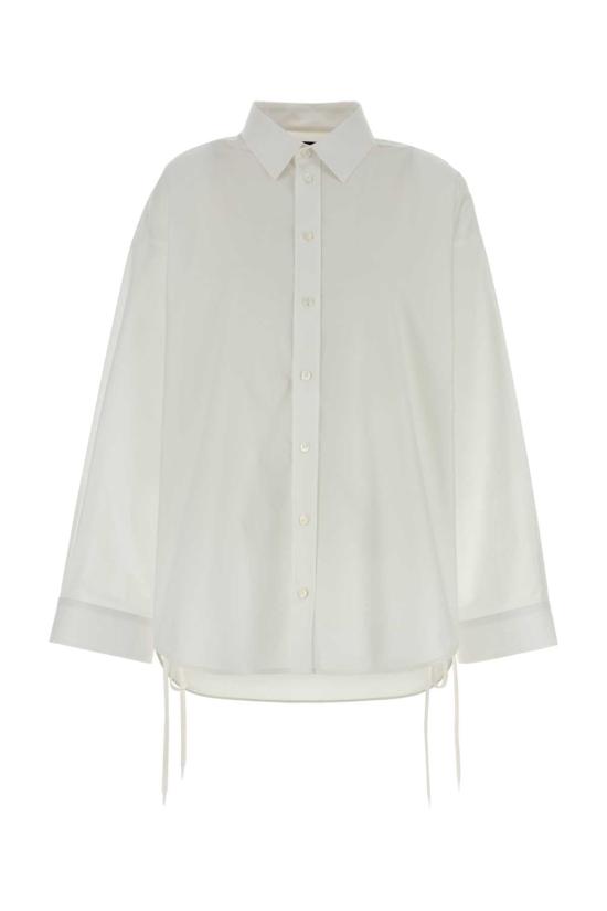 26SS 발렌시아가 레이스 업 셔츠 857835TRM28 9000 WHITE