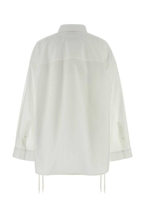 26SS 발렌시아가 레이스 업 셔츠 857835TRM28 9000 WHITE - BALENCIAGA