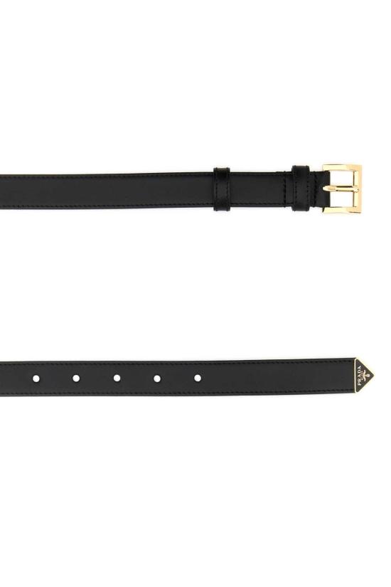  프라다 트라이앵글 로고 레더 벨트 1CC6258NQ F0632 BLACK - PRADA