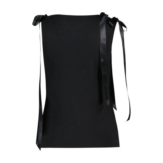 26FW 시몬로샤 리본 디테일 탱크 CONFIG SMR026029 BLACK