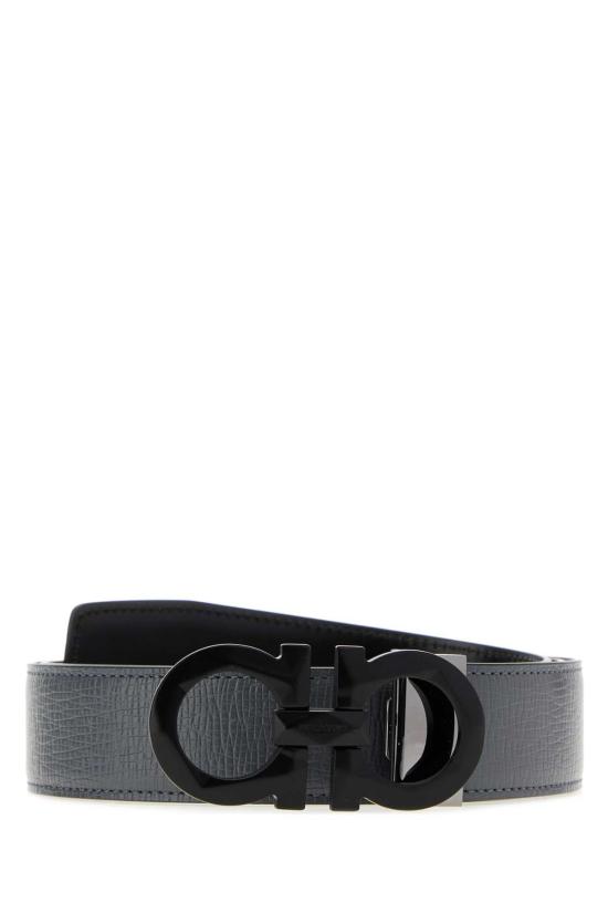 26FW 살바토레 페라가모 간치니 리버시블 벨트 67A161790409 DARKRAINNERO GRAY