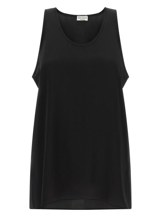 26SS 브루넬로 쿠치넬리 민소매 티셔츠 BR338399BM BLACK