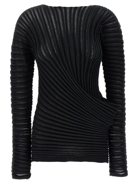  이세이 미야케 블라우스 IS306278BM BLACK