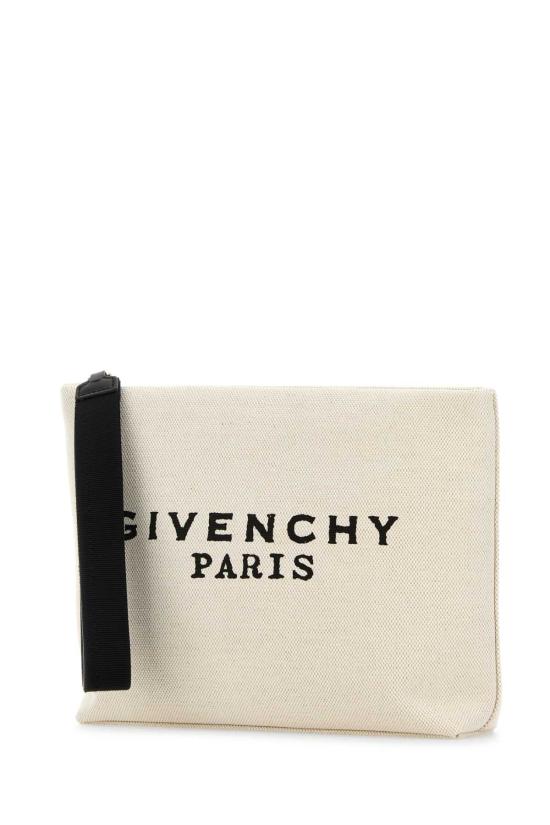26SS 지방시 로고 프린트 클러치 BB60PNB2C8 255 BEIGE - GIVENCHY
