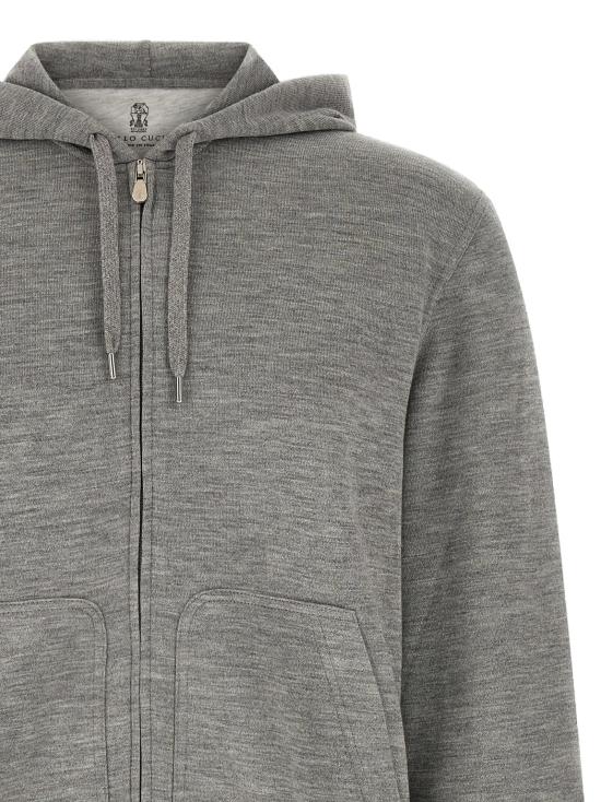 26SS 브루넬로 쿠치넬리 후드 티셔츠 BR338371BM GRAY - BRUNELLO CUCINELLI