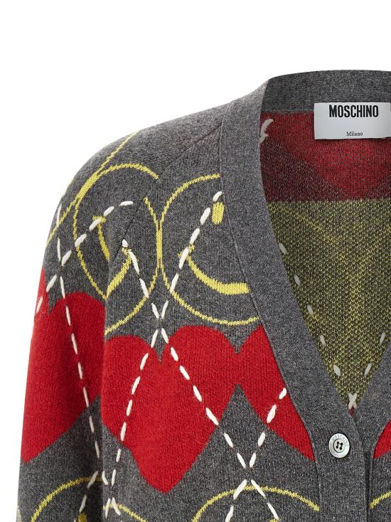 25FW 모스키노 가디건 MO316917BM GRAY - MOSCHINO
