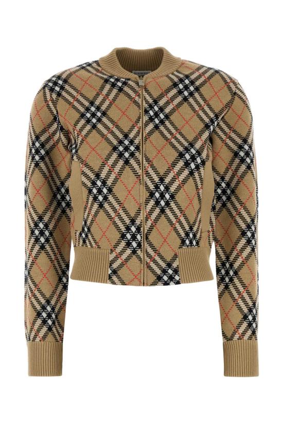 25FW 버버리 체크 울 가디건 8110607 C1309 BEIGE