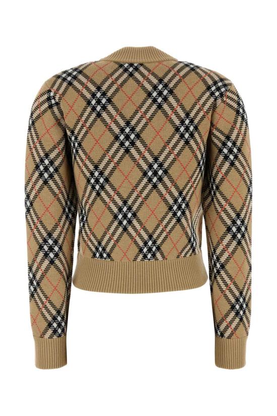 25FW 버버리 체크 울 가디건 8110607 C1309 BEIGE - BURBERRY