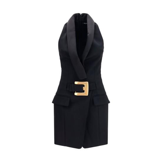 26FW 발망 원피스 BAHF1R5184ME54EAPBB BLACK