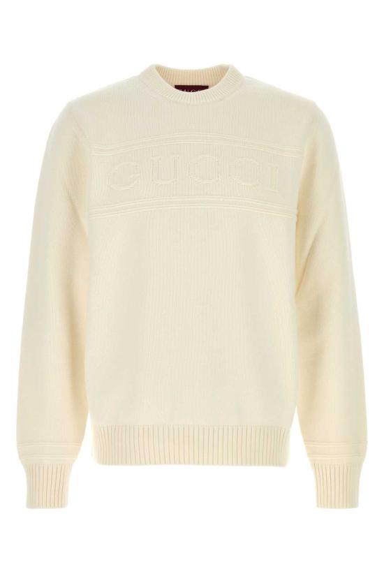 26SS 구찌 인타르시아 니트 코튼 울 스웨터 851724XKFBC 9000 WHITE