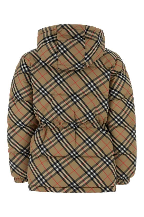  버버리 체크 나일론 후드 푸퍼 자켓 8110240 B9368 BEIGE - BURBERRY