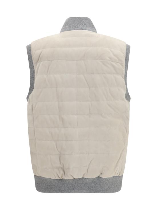 26FW 브루넬로 쿠치넬리 베스트 MPCLF2098 CYX41 WHITE - BRUNELLO CUCINELLI