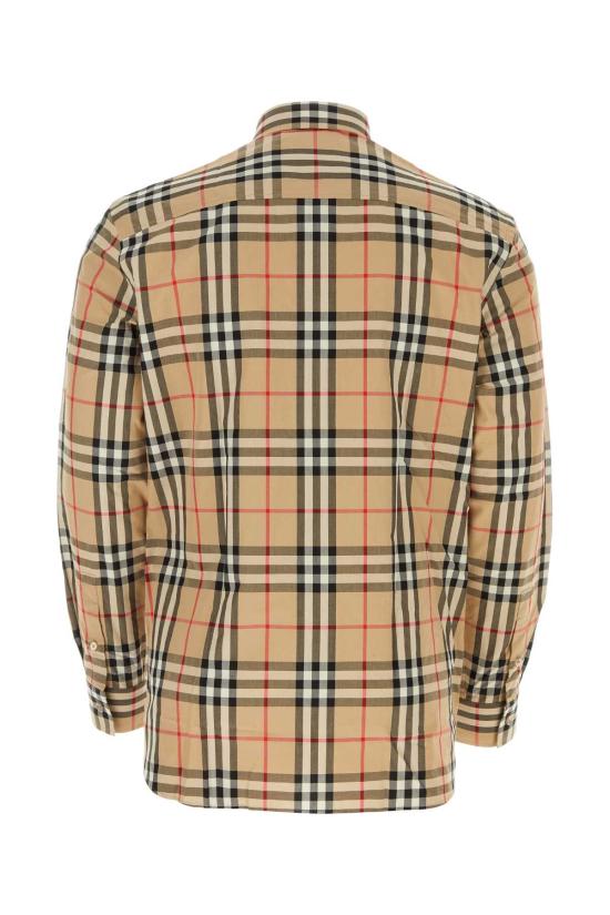  버버리 체크 코튼 셔츠 8070577 A7028 BEIGE - BURBERRY