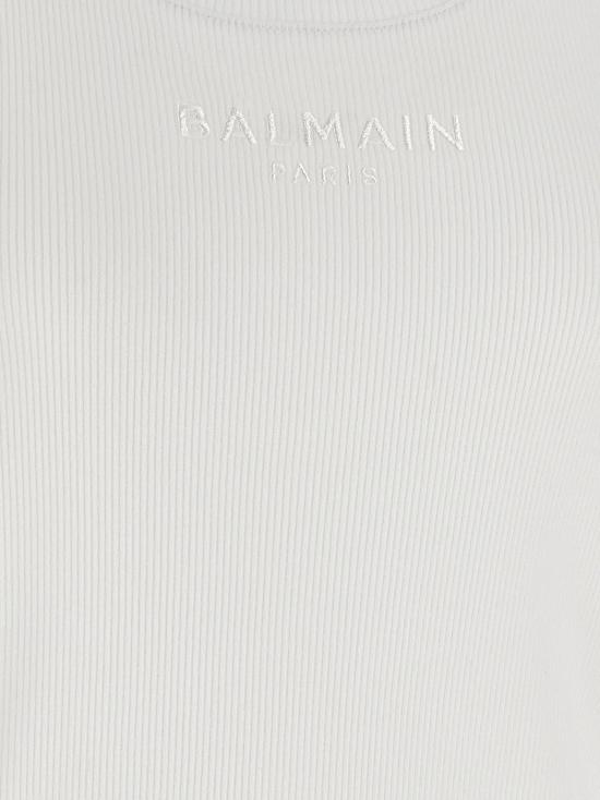 26SS 발망 민소매 티셔츠 BA333099BM WHITE - BALMAIN