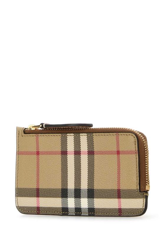  버버리 체크 지퍼 카드 케이스 8109804 A9534 BEIGE - BURBERRY