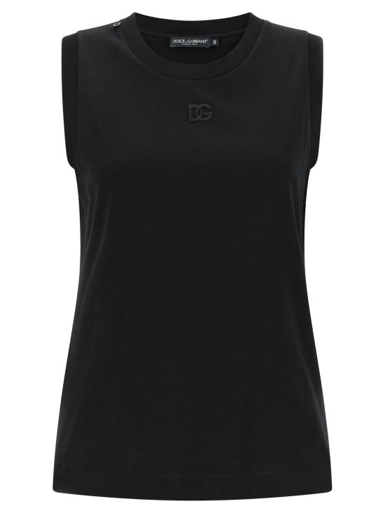 26SS 돌체앤가바나 민소매 티셔츠 DO329382BM BLACK - DOLCE & GABBANA