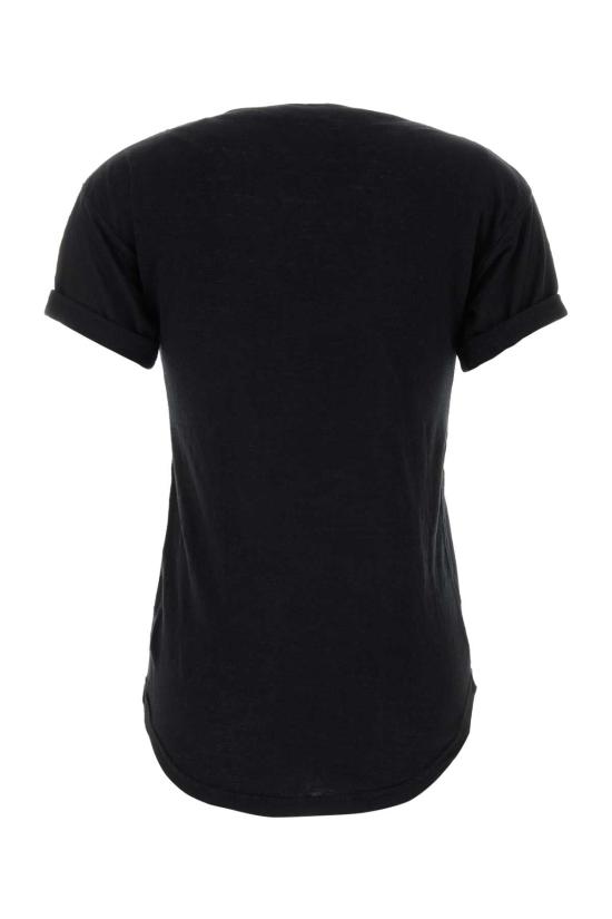  이자벨마랑에뚜왈 콜디아 플록 리넨 티셔츠 TS0315FAA1N09E 01BK BLACK - ISABEL MARANT ETOILE