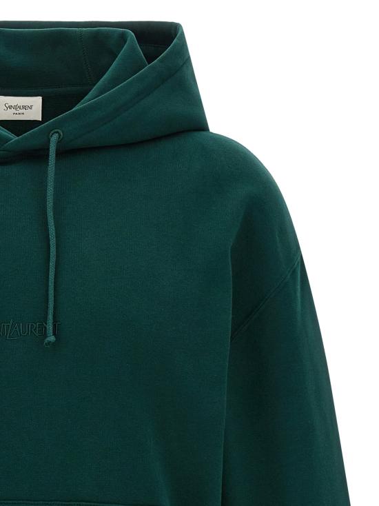 25FW 생로랑 후드 티셔츠 SA317746BM GREEN - SAINT LAURENT