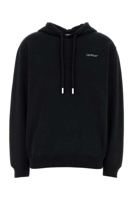 26FW 오프화이트 후드 티셔츠 2FE00509T W036 BLACK