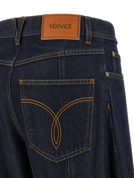 25FW 베르사체 데님 팬츠 VE316560BM NAVY - VERSACE