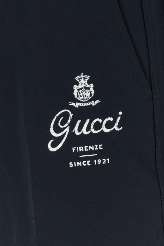 26SS 구찌 프린트 코튼 트윌 팬츠 854264ZAQH5 4440 BLACK - GUCCI